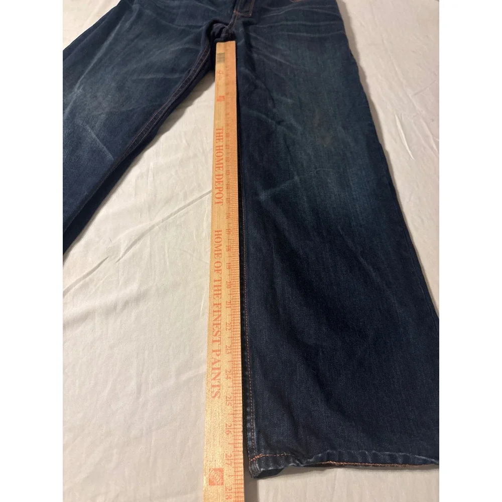 Gap 1969 Straight Leg Jeans Kids 16 Dark Wash Indigo‎  Whiskered Denim